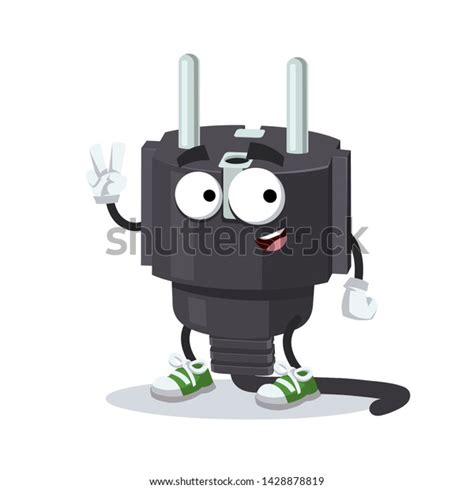 Two Finger Victory Sign Cartoon Power Stock Vector Royalty Free