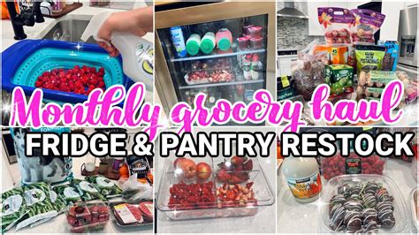 Monthly Grocery Haul 2022 Fridge And Pantry Restock Youtube