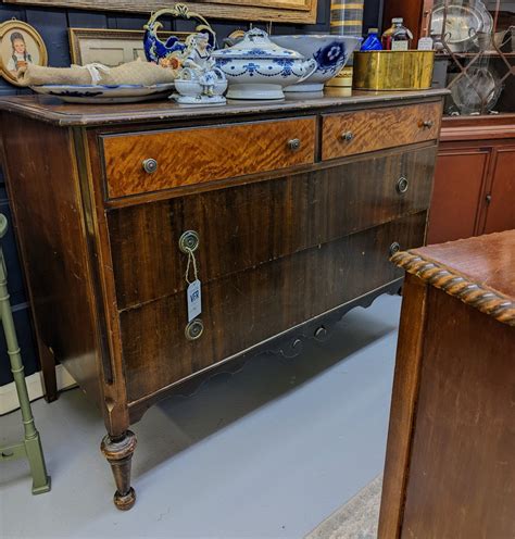 Vintage Dresser With Oak Drawers With Dividers
