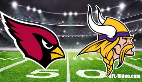 Arizona Cardinals Vs Minnesota Vikings Full Game Replay Nfl Week