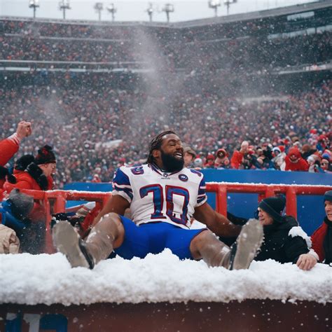 Shirtless Bills Fan S Epic Snow Slide Delights Crowd In Viral Video