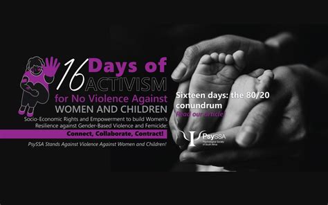 16 Days of Activism for No Violence Against Women & Children – 2022 | PsySSA