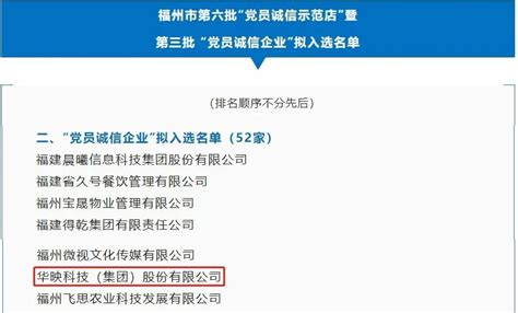 华映科技荣获福州市“党员诚信企业”称号新闻频道央视网