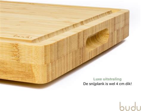 Budu Snijplank Dik Deluxe Bamboe Cm Dik Snijplank Hout Houten