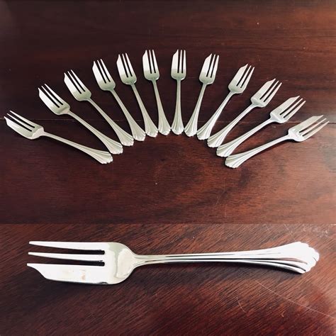 Vintage Oneida Pie Forks Set Of 12 Bancroft Dessert Forks Oneida