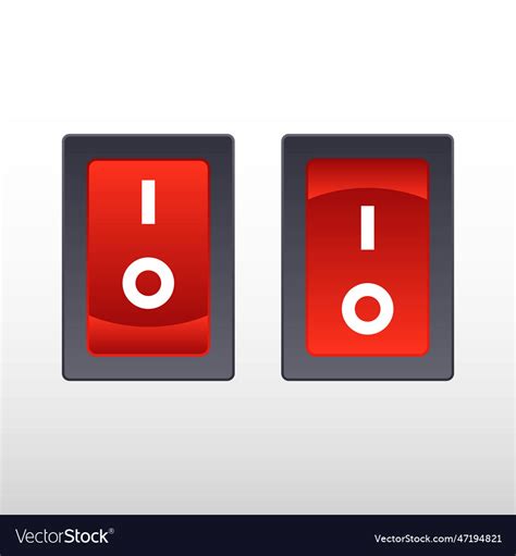 Switch Button Or Turn On Off Power Royalty Free Vector Image