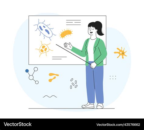 Female school biology teacher Royalty Free Vector Image