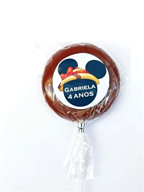 Pirulito Mickey Safari De Chocolate Personalizado Elo