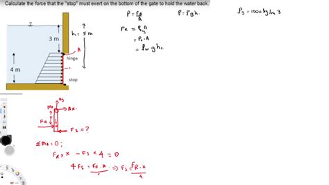 Fluid Statics Problem 1 Youtube