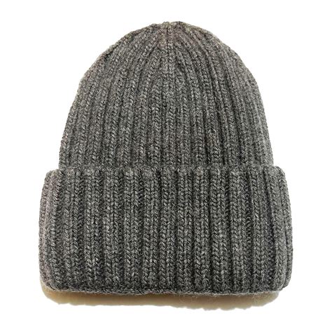 Adult Cashmere Satin Lined Beanie Hat - Grey - The Natural Hair Shop