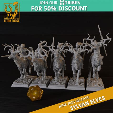 D Printable Sylvan Elves Wild Huntsmen By Titan Forge Miniatures