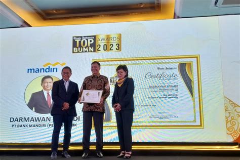 Dua Bos Bank Mandiri Sabet Penghargaan Di Bisnis Indonesia Top Bumn