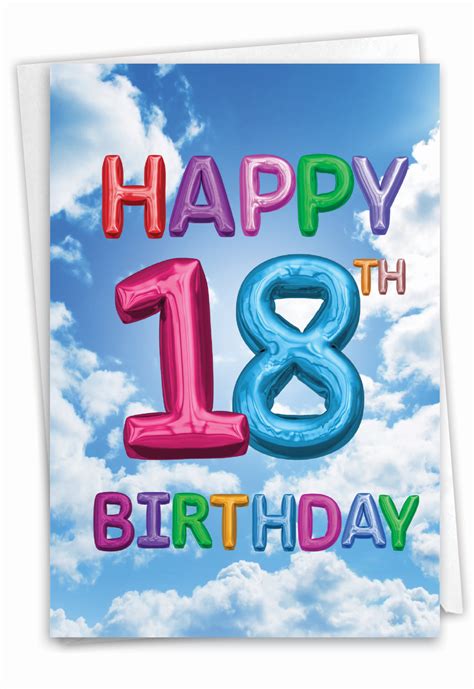 Inflated Messages - 18: Funny Milestone Birthday Card