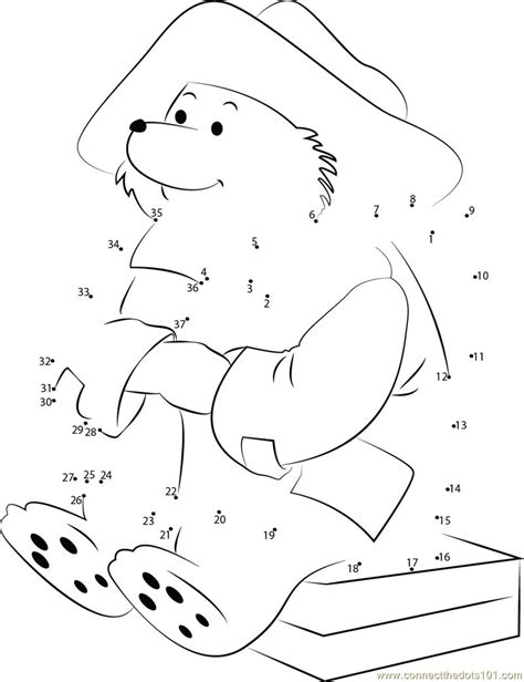 Connect the Dots Handsome Paddington Bear (Cartoons > Paddington Bear ...