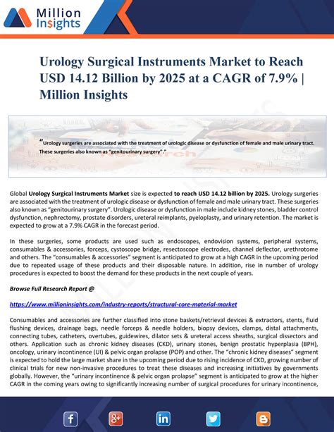 Million Insights - Urology Surgical Instruments Market to Reach USD 14.