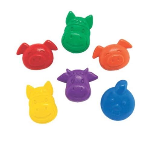 Farm Animals Shaped Crayons Box Of 24 Kids Themed Party Supplies