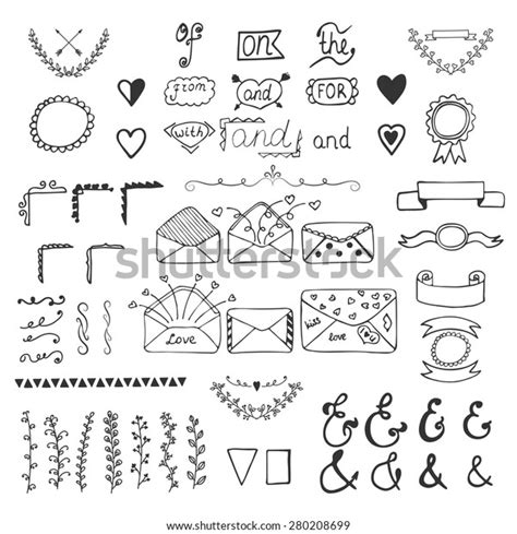 Sketched Vector Design Elements Hand Drawn Stock Vector Royalty Free 280208699 Shutterstock