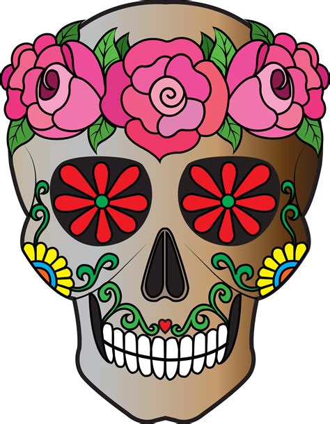 Art skull day of the dead. Hand drawing and make graphic vector. 10891189 Vector Art at Vecteezy