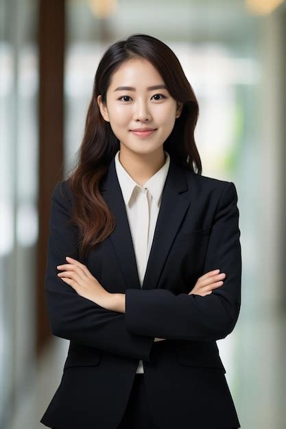 Premium Ai Image Confident Smiling Young Professional Business Woman Ceo Corporate Leader