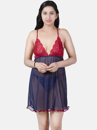 Hot Net Honeymoon Navy Blue Babydoll Bikini Night Dress K Mn Baby Doll