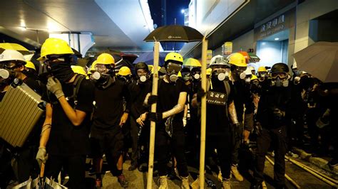 Hong Kong Police Fire Rubber Bullets Tear Gas As Protests Descend Into