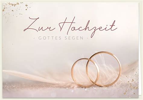 Faltkarte Zur Hochzeit Gottes Segen Ringe SegensArt