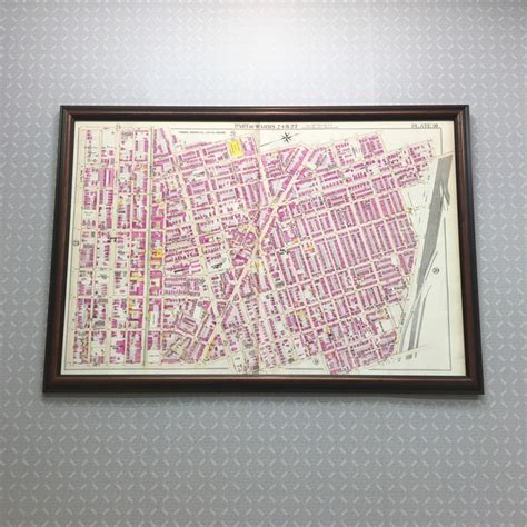 Early 20th Century Philadelphia Ward Map Of The East Falls Neighborhood