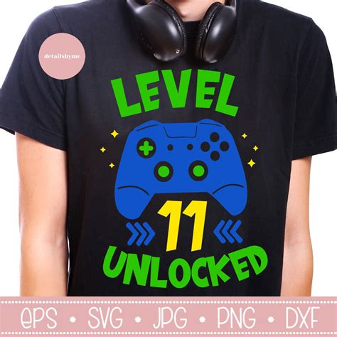 Level Unlocked Svg Th Birthday Gamer Years Old Video Etsy Uk