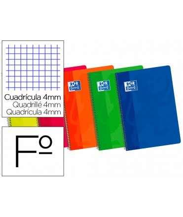 Bloc Espiral Oxford Cartoncillo Folio Hojas Cuadros Mm