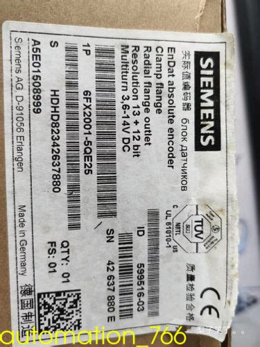 1PCS NEW 6FX2001 5QE25 Encoder Via DHL Or FedEx EBay