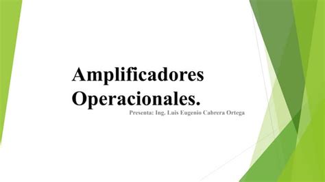 Amplificadores Operacionales Presentación Ppt