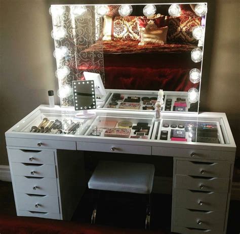 Pin by Kseniya Tulaeva on Makeup | Ikea alex, Beauty room, Makeup table ...
