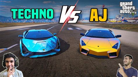 Gta 5 Techno Gamerz Lamborghini Sian Vs Aj Gaming Gold Lamborghini