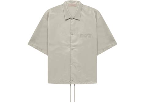 Fear Of God Essentials Ss Nylon Shirt Smoke Hombre Fw22 Mx