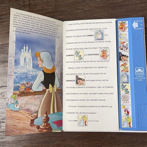 Golden Sound Story Disneys Cinderella Electronic Storybook Works Vtg