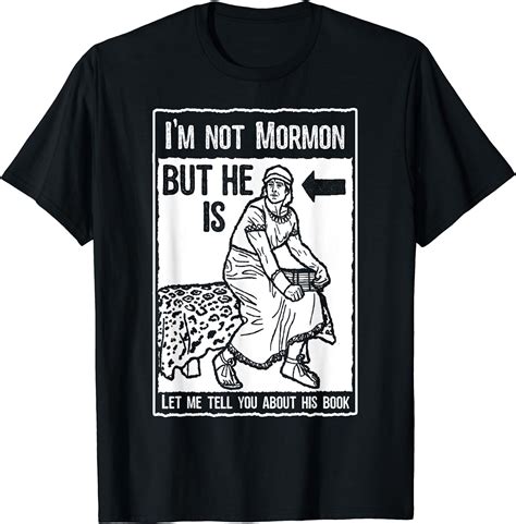 Gosmith Funny Mormon Shirt Lds Book Of Mormon Missionary T Shirt Black