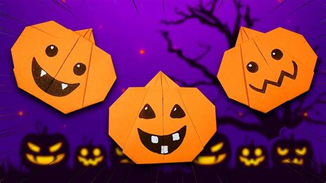 DIY CALABAZA DE PAPELORIGAMI MANUALIDADES PARA HALLOWEEN CRAFTS