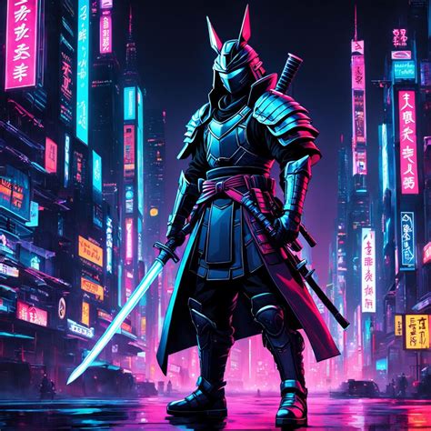 Samurai Neon Wallpapers 4k HD Samurai Neon Backgrounds On WallpaperBat