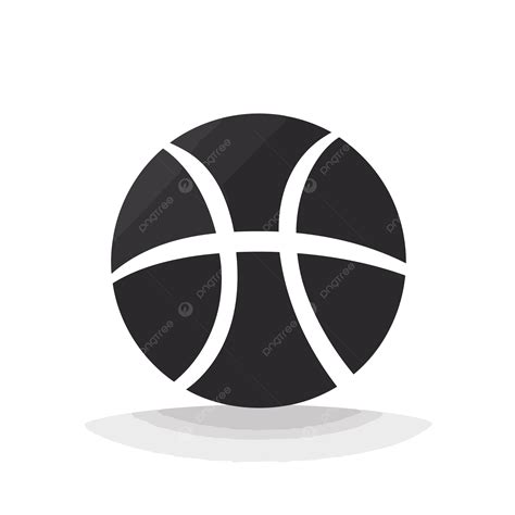 Black And White Basketball Ball Icon Vector A Simplistic Black Icon Of