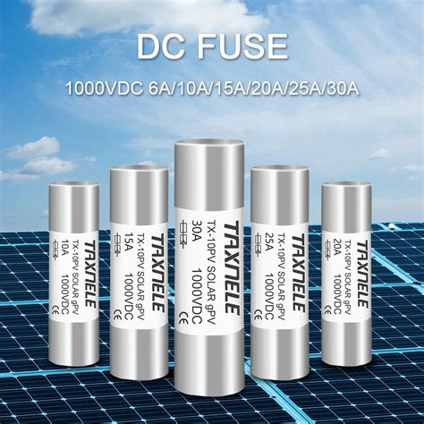 Fusibles Solares DC De Alto Voltaje Para Sistema Solar 1000V PV 6A