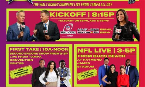 ESPN And The Walt Disney Company Descend Upon Tampa For Super Wild Card