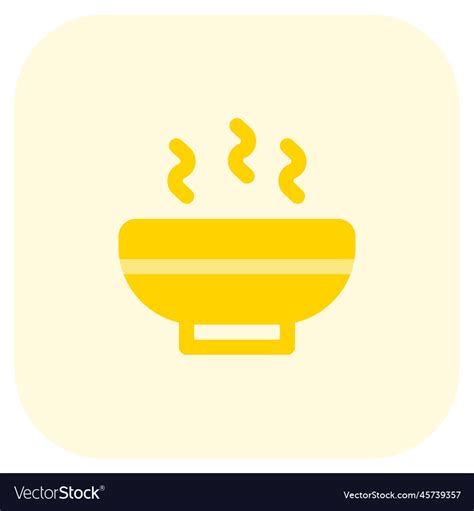 Hot Soup Served In Ceramic Bowl Royalty Free Vector Image
