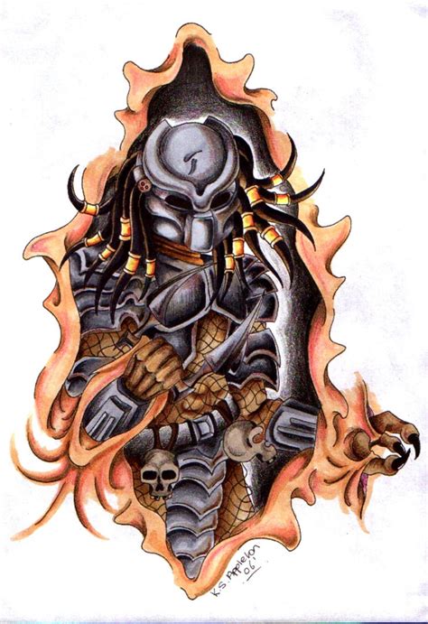 Predator Tattoo done by Nathaldron on DeviantArt