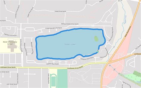스테이트 레이크 In Oregon Walking Map