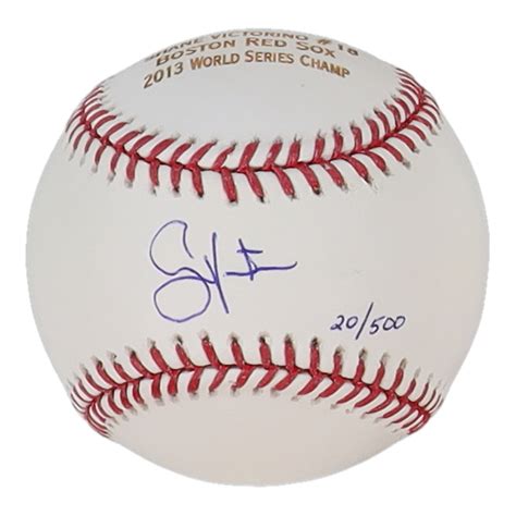 Shane Victorino Signed LE OML Commemorative Baseball JSA Pristine