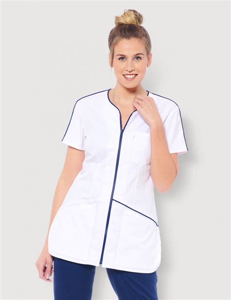 Blouse M Dicale Blanc Couleur Pour Pharmacienne Assistante Dentaire