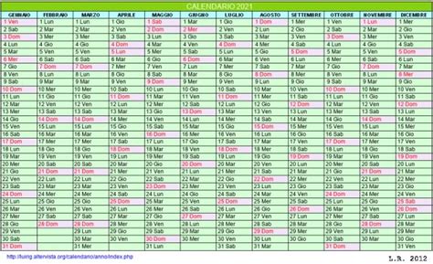 Calendario 2021 Da Stampare Con Festivita Santi E Fasi Lunari Images And Photos Finder