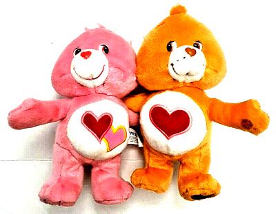 Care Bear Love A Lot Tenderheart Bears Hugging Pair Plush Stuffed