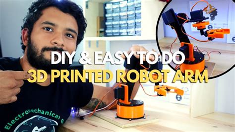 How I Made My First D Printed Robotic Arm Diy Robotic Arm Youtube