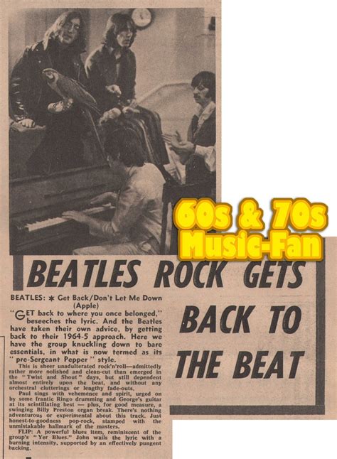 BEATLES 1969 Original NME Beatles Rock Gets Back To The Beat John